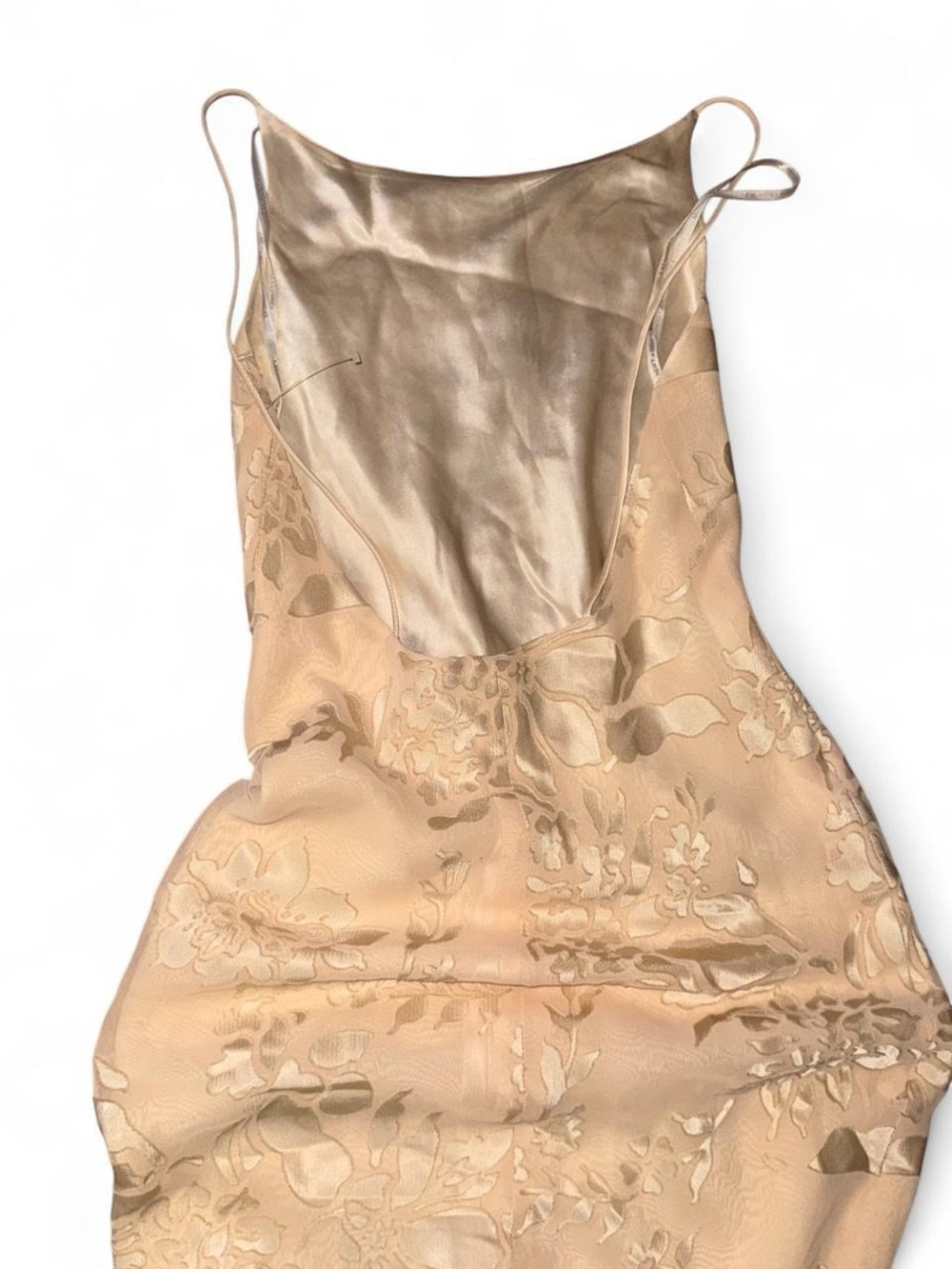 Laundry By Shelli Segal Champagne Satin Elegant Dress - Picture 3 of 6